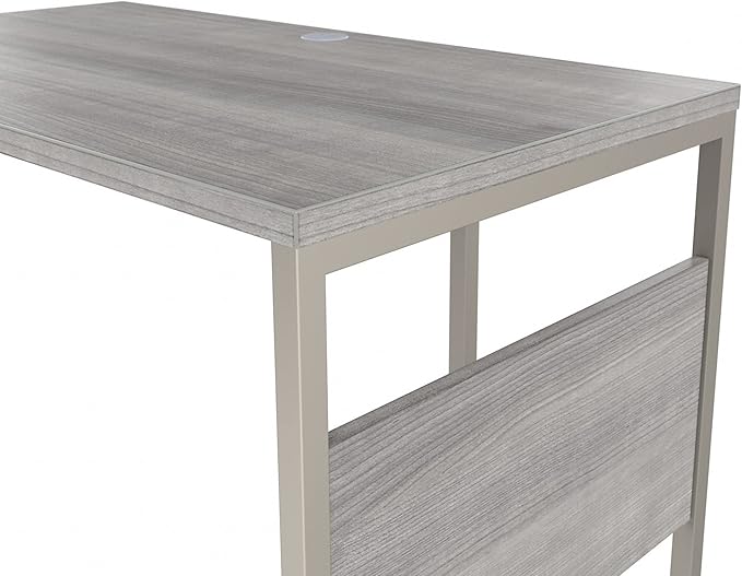 Bush Business Furniture Hybrid Desk Return/Bridge, 42W x 24D, Platinum Gray - LeafyLoom