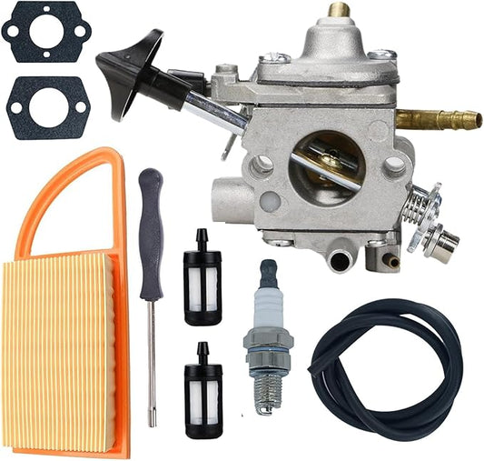 BR600 Carburetor Carb Kit for Stihl BR500 BR550 BR600 BR700 BR 500 550 600 700 Backpack Leaf Blower Replaces Zama C1Q-S183 4282-120-0606 Parts - with Air Filter Spark Plug Kit - LeafyLoom