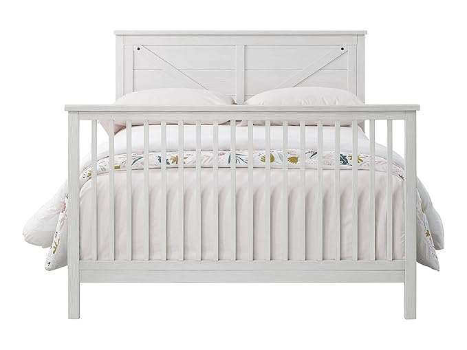 Oxford Baby Montauk Crib to Full-Size Bed Conversion Kit, Barn White - LeafyLoom