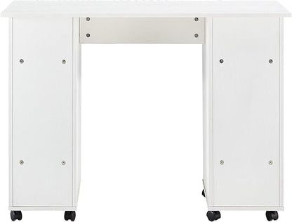 NicBex Laik-DW-00012-DX Desks, 41.73" W x 17.72" D x 31.5" H, White - LeafyLoom