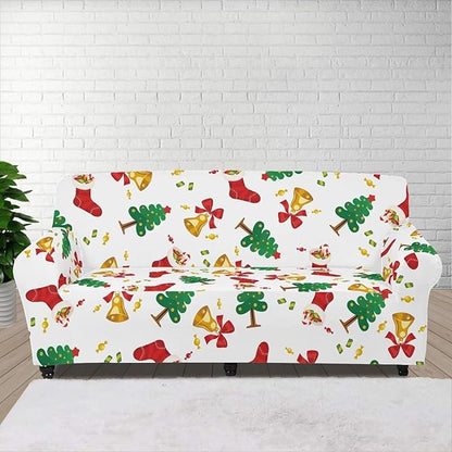 FKELYI Christmas Tree Easy Going Stretch Sofa Slipcover Washable Sofa Couch Cover Comfortable Furniture Protector with Elastic Bottom XL FKELYI