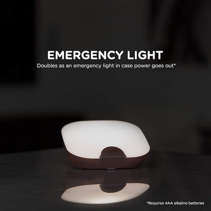 ENBRIGHTEN Night Light LED Table Lamp, Touch Sensor, Color Changing RGB, Wireless, Battery Operated, SleepLite, Sleep Friendly, Dimmable, Bedroom, Living Room, Office, Desk, Rose Gold, 47413 - LeafyLoom