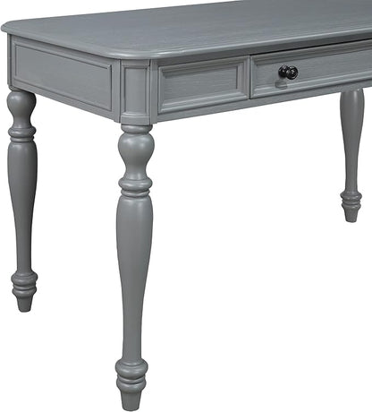 OSP Home Furnishings Country Meadows 48 Inch Writing Desk with Drawer, Plantation Grey - LeafyLoom