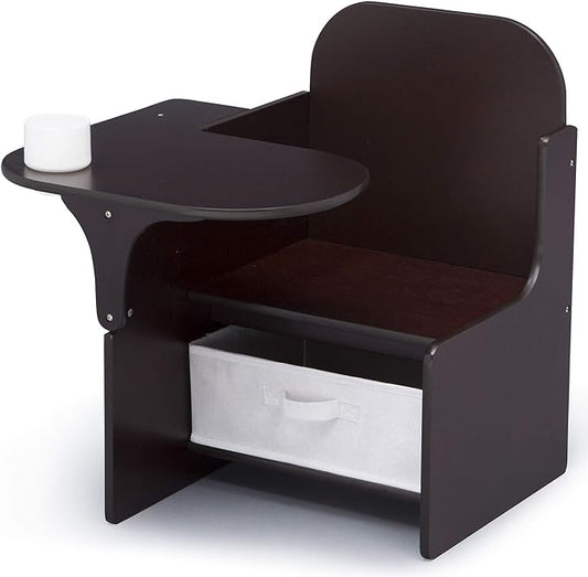 Delta Children MySize Chair Desk With Storage Bin, Dark Chocolate - LeafyLoom