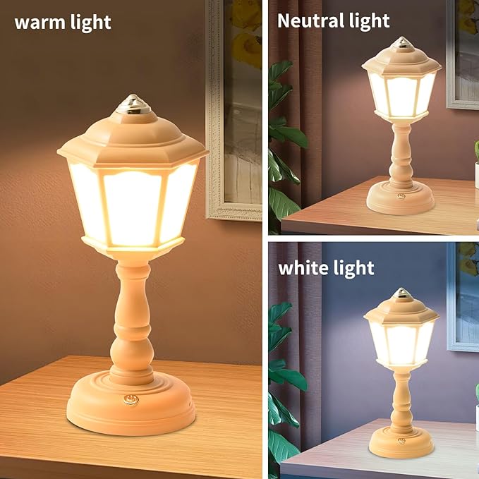 Mini Desk lamp Vintage, LED Desk Lamp Dimmable Table Lamp Reading Lamp with USB Charging Port, Sensitive Control, Eye-Caring Office Lamp,Very Beautiful Decorative Desk lamp (Yellow) - LeafyLoom