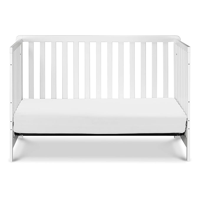 Carter's by DaVinci Colby 4-in-1 Low-Profile Convertible Crib in White, Greenguard Gold Certified - LeafyLoom