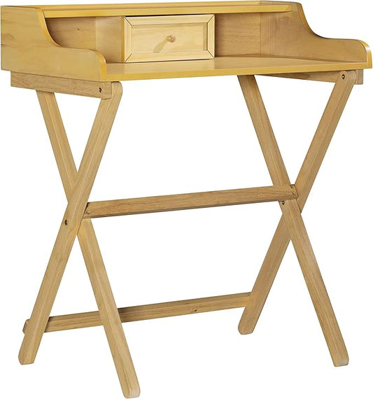 Linon Mable Folding Desk, Natural - LeafyLoom