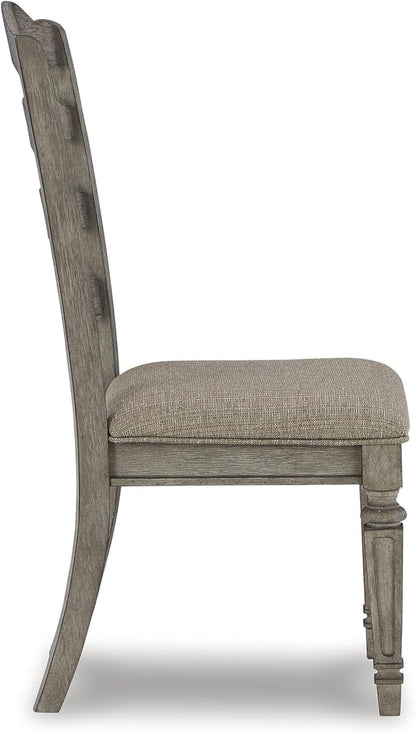 Signature Design by Ashley Lodenbay Classic Farmhouse Weathered Dining Chair, Set of 2, Antique Gray - LeafyLoom