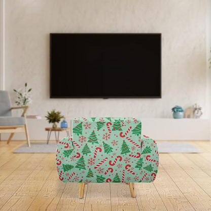 FKELYI Green Christmas Tree Sofa Slipcover Comfortable Sofa Couch Cover with Elastic Bottom Stretch Furniture Protector for Indoor S FKELYI