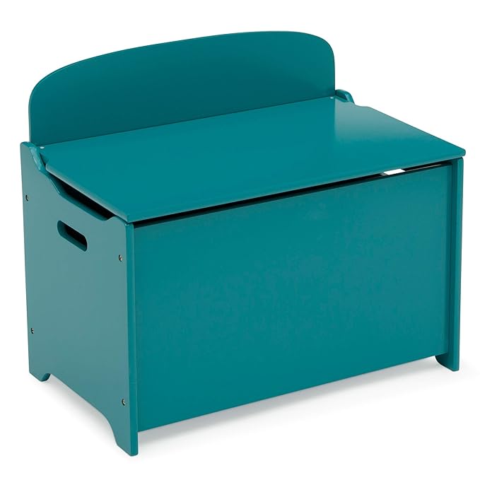 Delta Children MySize Deluxe Toy Box, Teal - LeafyLoom