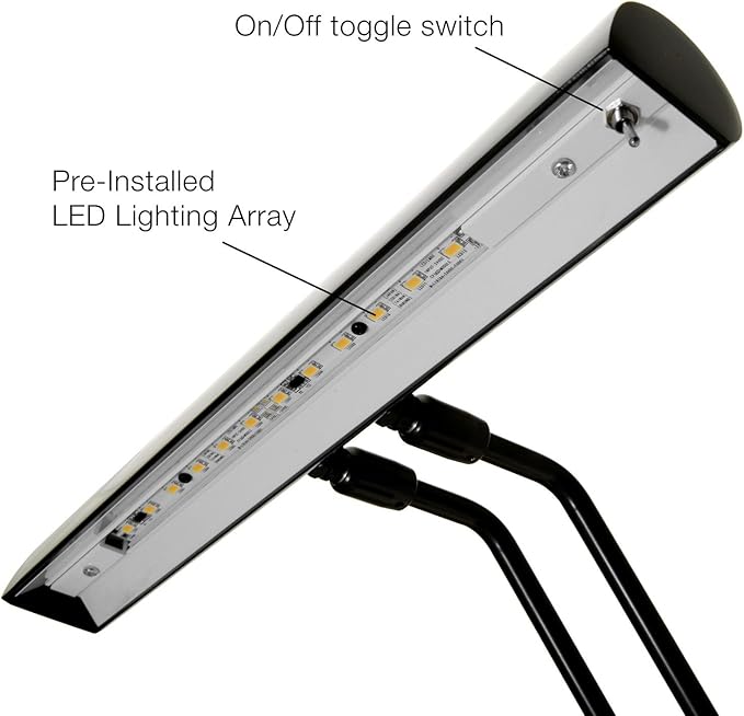 Cocoweb 12 LED Piano Desk Lamp with Dimmer - Oil Rubbed Bronze - LeafyLoom