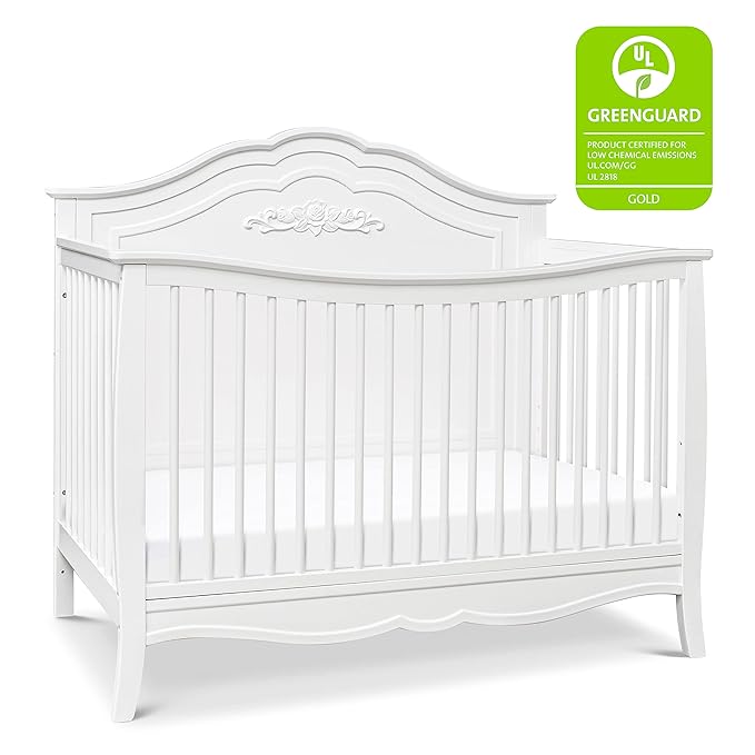 DaVinci Fiona 4-in-1 Convertible Crib in White, Greenguard Gold Certified - LeafyLoom