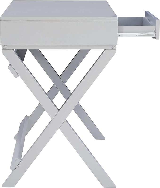 Linon Grey 2-Drawer Writing Jaycee Desk - LeafyLoom