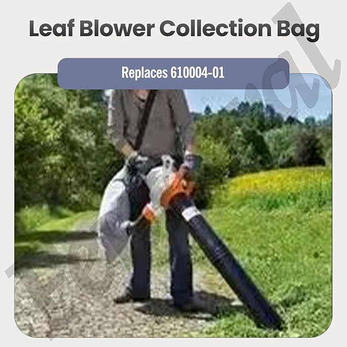 Leaf Blower Vacuum Leaf Bags 610004-01 Compatible with Black & Decker BV-003 BV1000 Fits BV1000 BV1500 BV2000 BV2100 BV2500 BV2500-AR BV2500-B2 BV2500-B2C - LeafyLoom