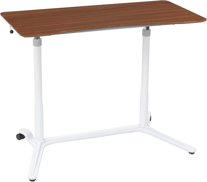 Calico Designs 51231 Sierra Height Adjustable Desk, White/Cherry, 37.5 Inch - LeafyLoom