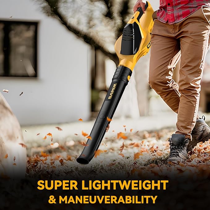 Cordless Leaf Blower for Dewalt 20V Max Battery,Handheld Electric Jobsite Air Blower,5 Variable Speed Up to 150MPH,100 CFM Powerful for Lawn Care,Snow Blow,Yard Clean(Battery Not Included) - LeafyLoom