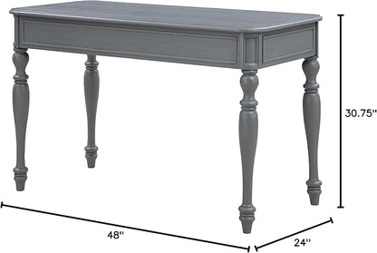 OSP Home Furnishings Country Meadows 48 Inch Writing Desk with Drawer, Plantation Grey - LeafyLoom