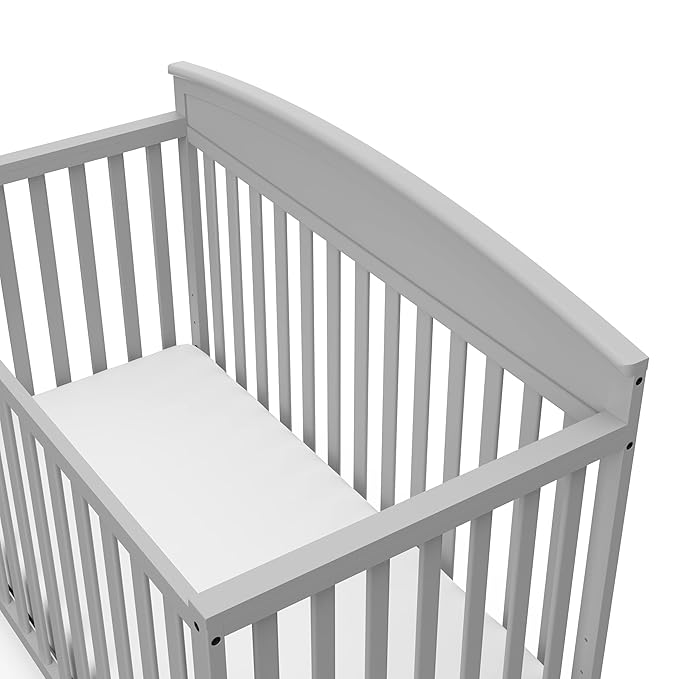 Graco Benton 5-in-1 Convertible Crib (Pebble Gray) – GREENGUARD Gold Certified, Converts from Baby Crib to Toddler Bed, Daybed and Full-Size Bed, Fits Standard Full-Size Crib Mattress - LeafyLoom