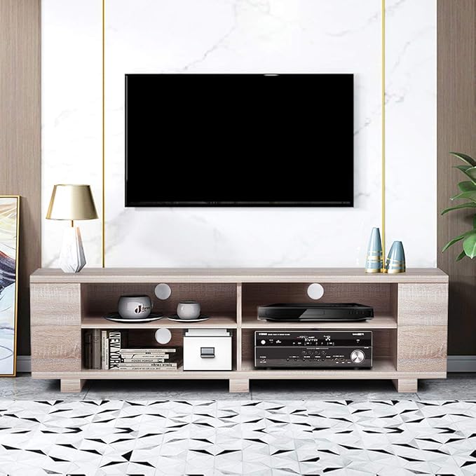 Wood TV Stand, Large - LeafyLoom