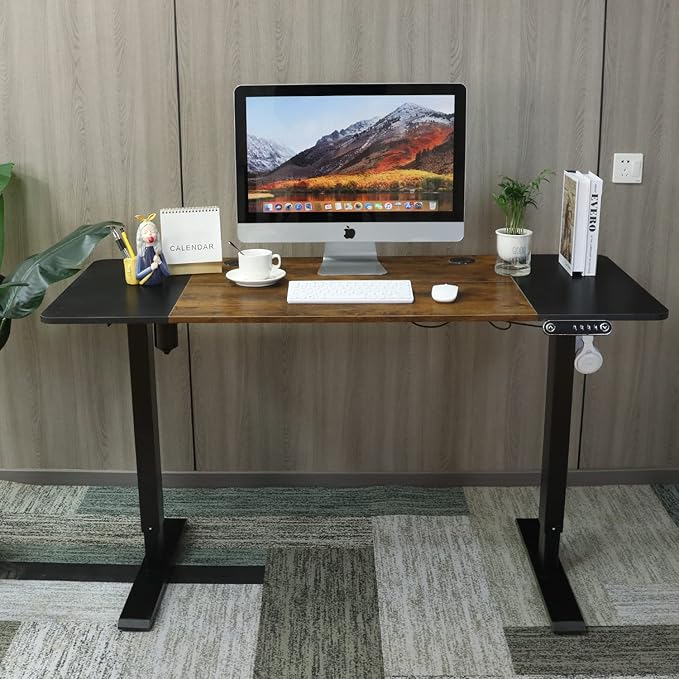 Standing Desk Adjustable Height Desk,63x30Inches, Stand Up Desk Table for Home Office, Home Office Computer Desk,Memory Preset,Height adjustments from 28" to 46" - LeafyLoom