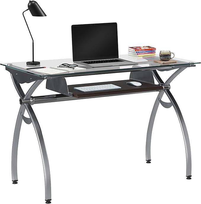 NicBex Laik-DW-00054-DX Desks, 43.25" W x 22.5" D x 29.5" H, White - LeafyLoom