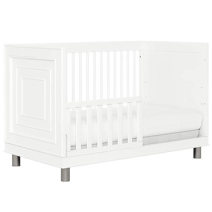 Evolur Loft Art Deco Convertible Crib Toddler Guard Rai - LeafyLoom