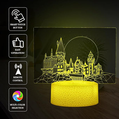 Christmas Gifts,3D Night Light for Kids,with Remote Touch Kids Bedside Lamp,16 Color Changing Decor Lamp,Christmas and Birthday Party Supplies for Boys/Girls - LeafyLoom