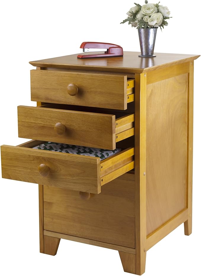 Winsome Studio File Cabinet, Honey - LeafyLoom