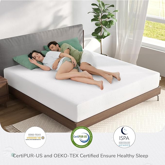 Novilla Full Mattress, 6 Inch Full Memory Foam Mattress for Pressure Relief & Comfort Sleep, Removable Washable Mattress Cover,CertiPUR-US Certified Mattress Full，Medium Firm - LeafyLoom