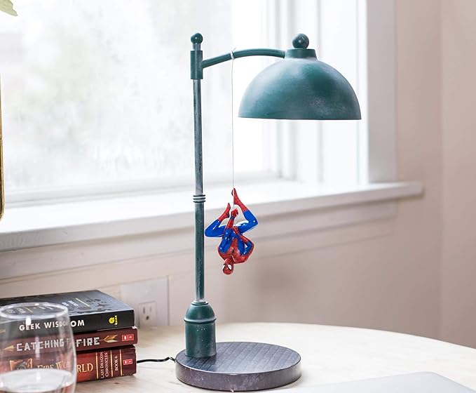 Ukonic Marvel Spider Man Streetlight LED Mood Light Desk Lamp | Superhero Night Light | 16 Inches - LeafyLoom