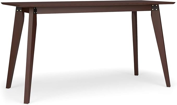 HON Basyx BSX55WPLMWMW Modern Home Office Wood Computer Desk, 55", Walnut - LeafyLoom