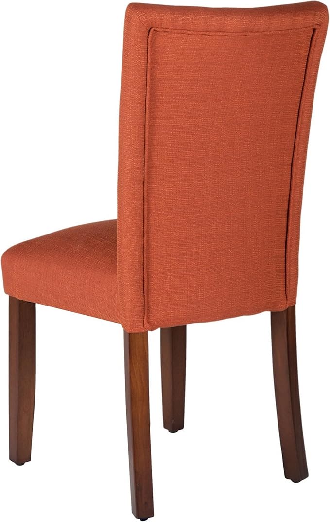 HomePop Parsons Classic Upholstered Accent Dining Chair, Single Pack, Orange - LeafyLoom