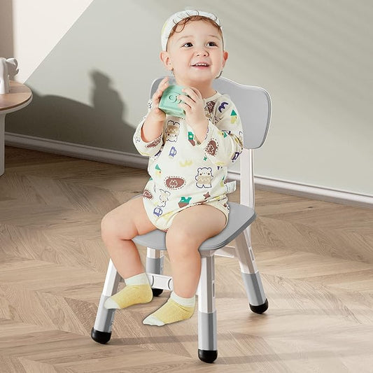 Kids' Desk Chairs Adjustable Height is Suitable for Children's Chairs Used in Families, Schools and Day-Care Between 2-10 Years Old The Max Bearing Capacity is 220LB(5PCS-Beige) - LeafyLoom