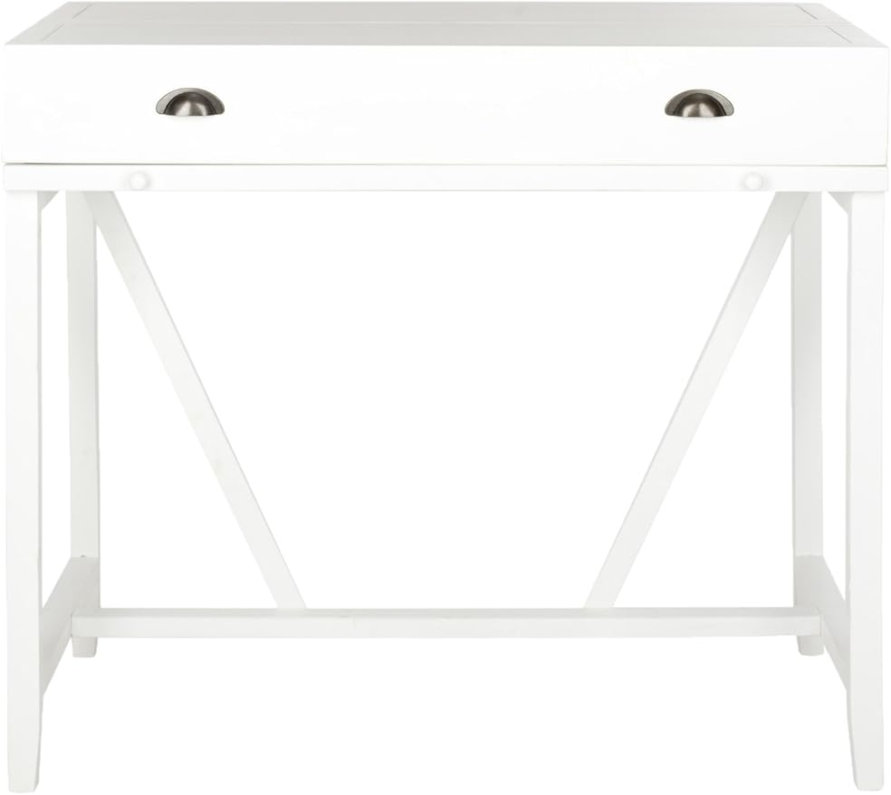 Safavieh American Homes Collection Wyatt White Writing Desk - LeafyLoom