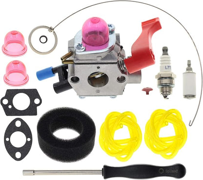 WT-784 Carburetor with Air Filter Tune Up Kit for Poulan Craftsman 530071465 530071775 B1750 B1750LE BV1650 BV1650LE BV1800 BV1800LE BV1850 BV1850LE BV200LE BV2000 Leaf Blower - LeafyLoom