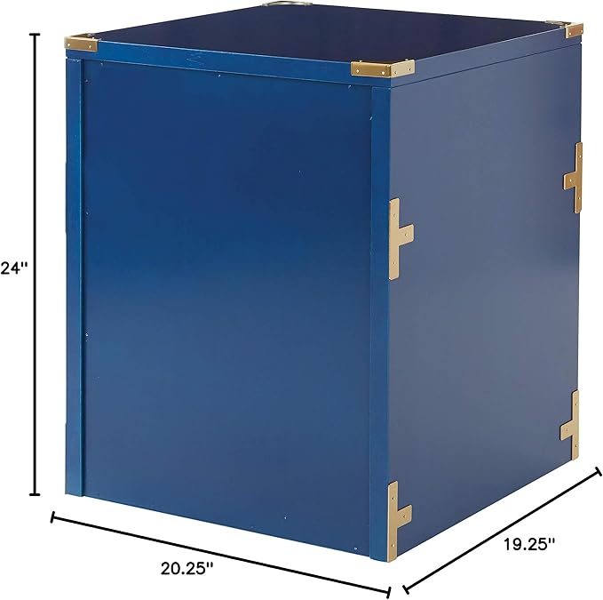 OSP Home Furnishings Wellington 2-Drawer File Cabinet, Lapis Blue - LeafyLoom