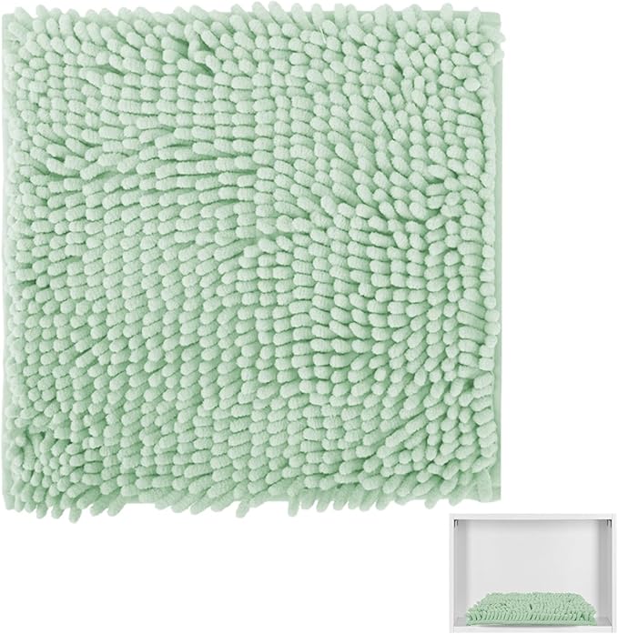 Locker Rug school girl rugs Carpet Chenille 100% Microfiber Locker Carpet with Non Skid Backing Locker Decorations (Green, 12X12) - LeafyLoom