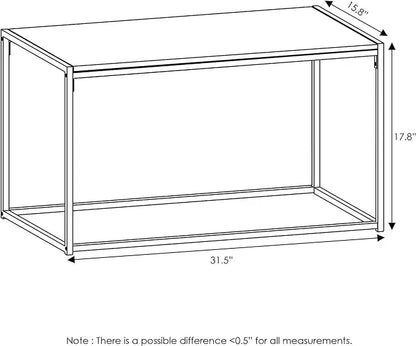 FURINNO Camnus Modern Living Coffee Table, Americano, 15.74 in x 30 in x 17.51 in - LeafyLoom