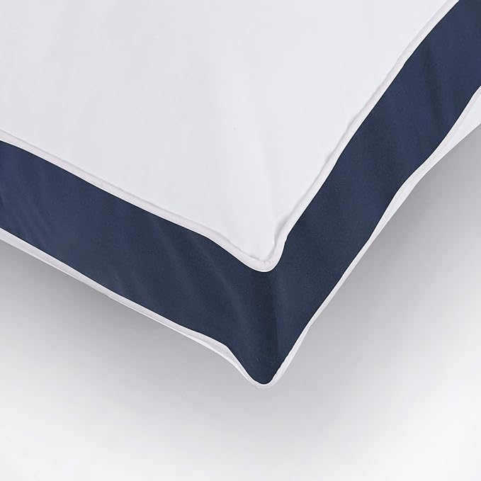 Utopia Bedding Bed Pillows for Sleeping King Size (Navy), Set of 2, Cooling Hotel Quality, Gusseted Pillow for Back, Stomach or Side Sleepers - LeafyLoom