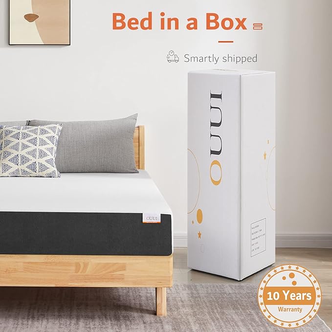 Twin Mattress, 6 Inch Cooling Gel Memory Foam Mattress in a Box with Breathable Cover Medium Firm Twin Bed Mattress for Bunk Bed, Trundle Bed, Pressure Relief, CertiPUR-US Certified - LeafyLoom