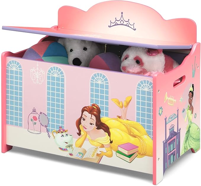 Delta Children Deluxe Toy Box, Disney Princess - LeafyLoom