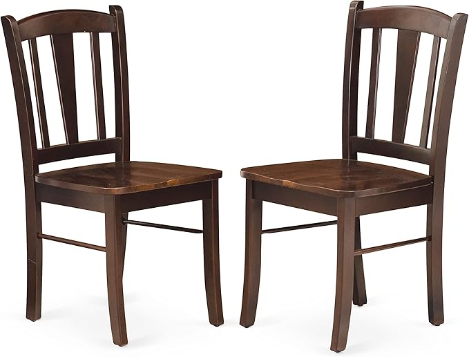 East West Furniture Antique 3 Piece Kitchen Set for Small Spaces Contains a Round Table with Pedestal and 2 Dining Room Chairs, 36x36 Inch, Mahogany - LeafyLoom