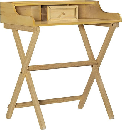 Linon Mable Folding Desk, Natural - LeafyLoom