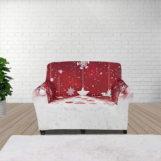 FKELYI Christmas Tree Sofa Furniture Protector Easy Going Stretch Sofa Slipcover Non-Slip Sofa Couch Cover Washable Sofa Slipcovers S FKELYI