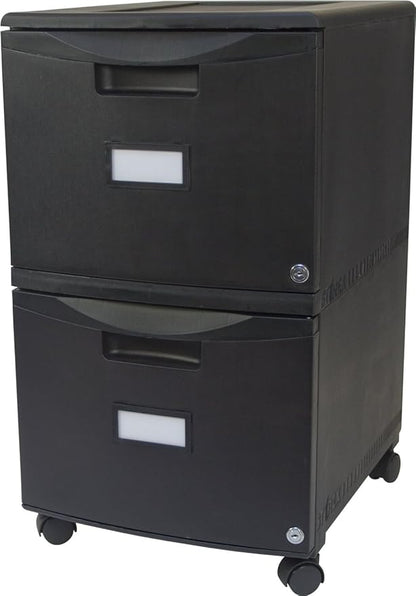 Storex 61312A01C File Cabinet, 1-Pack, Black - LeafyLoom