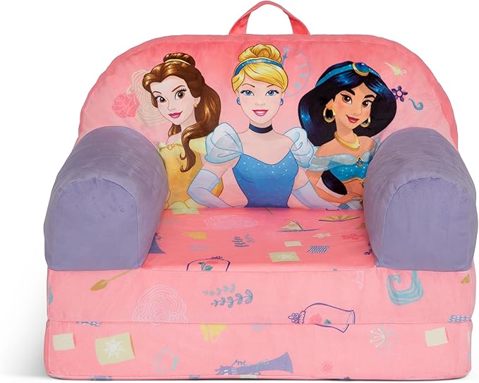 Delta Children Cozee Buddy Flip-Out Kids Chair, Disney Princess - LeafyLoom