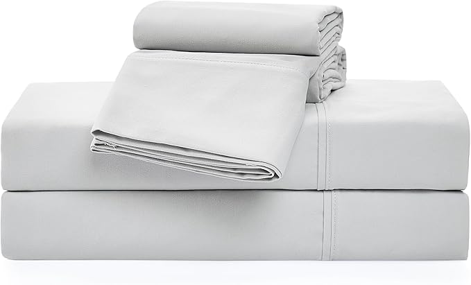 UGG 33607 Alahna Full XL Bed Sheets and Pillowcases 4-Piece Set Sleep in Luxury Machine Washable Deep Pockets Wrinkle-Resistant Breathable Cozy Comfort Silky Cooling Sheets, Full XL, Stone - LeafyLoom