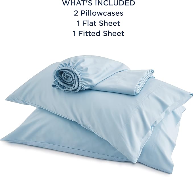 Bedsure Full Size Sheets, Cooling Sheets Full, Rayon Derived from Bamboo, Deep Pocket Up to 16", Breathable & Soft Bed Sheets, Hotel Luxury Silky Bedding Sheets & Pillowcases, Teal Blue - LeafyLoom