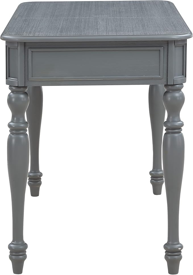 OSP Home Furnishings Country Meadows 48 Inch Writing Desk with Drawer, Plantation Grey - LeafyLoom