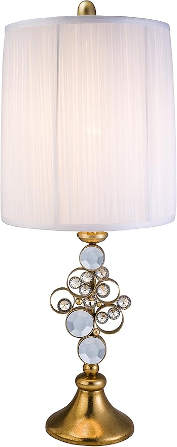 OK Lighting Metallic Glimmer of Gold Table Lamp, 28.25" - LeafyLoom